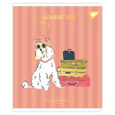 Зошит А5/18 арк лінія YES "Exquisite doggy" Фольга золото, УФ виб, 767528