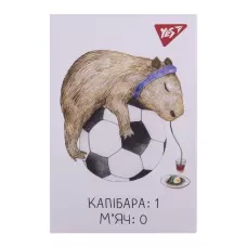 Блокнот А7 48арк., кліт., клей, "Capybara" 152106 YES