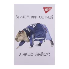 Блокнот А7 48арк., кліт., клей, "Capybara" 152106 YES