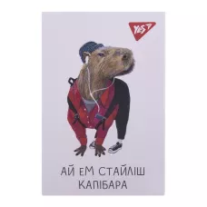 Блокнот А7 48арк., кліт., клей, "Capybara" 152106 YES
