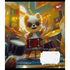 Зошит для нот А5, 12арк., "Furry musicians" 767436 YES