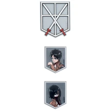 Набір бейджів на липучці, 3 шт., AT25-3012 Attack on Titan