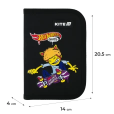 Пенал Kite 1 від., 2 відв., з наповненням HW25-622H-2 Hot Wheels Skate