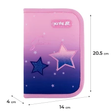 Пенал Kite 1 від., 2 відв., з наповненням K25-622H-1 Sparkling