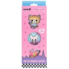 Набір бейджів на липучці, 3 шт., AR25-3012 Aggretsuko 