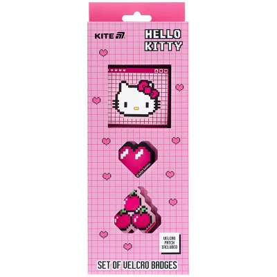 Набір бейджів на липучці, 3 шт., HK25-3012-2 Hello Kitty