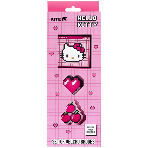 Набір бейджів на липучці, 3 шт., HK25-3012-2 Hello Kitty