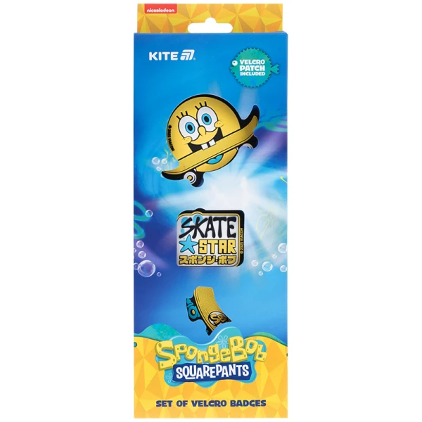 Набір бейджів на липучці, 3 шт., SB25-3012 SpongeBob SquarePants