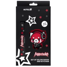 Набір бейдж на липучці та підвіска, 2 шт., AR25-3010-2 Aggretsuko