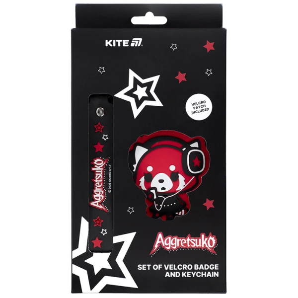 Набір бейдж на липучці та підвіска, 2 шт., AR25-3010-2 Aggretsuko