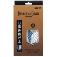Набір бейдж на липучці та підвіска, 2 шт., AT25-3010 Attack on Titan