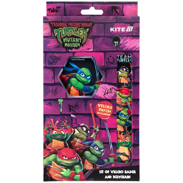 Набір бейдж на липучці та підвіска, 2 шт., NT25-3010 TMNT Mutant Mayhem
