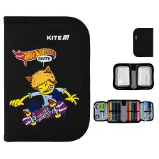 Пенал Kite 1 від., 2 відв., з наповненням HW25-622H-2 Hot Wheels Skate