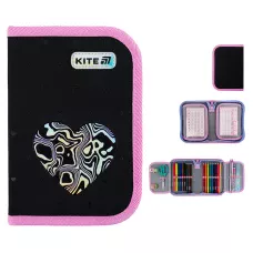 Пенал Kite 1 від., 2 відв., з наповненням K25-622H-3 Love is