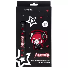 Набір бейдж на липучці та підвіска, 2 шт., AR25-3010-2 Aggretsuko