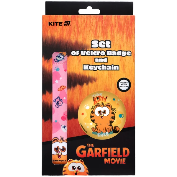 Набір бейдж на липучці та підвіска, 2 шт., GF25-3010 Garfield