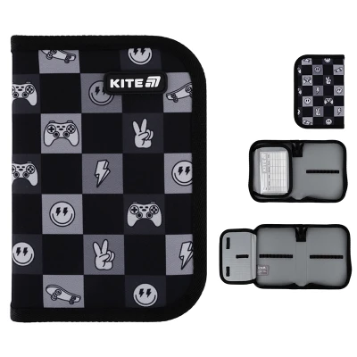 Пенал Kite 1 від., 1 відв., без наповнення K25-621-4 Game On