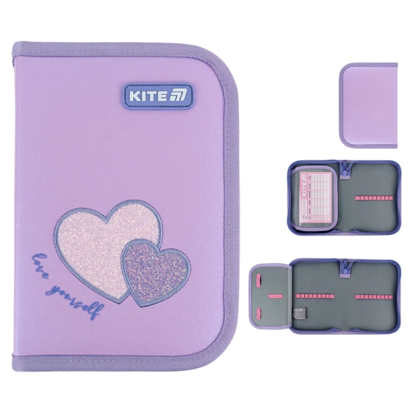Пенал Kite 1 від., 1 відв., без наповнення K25-621-1 Sweetheart