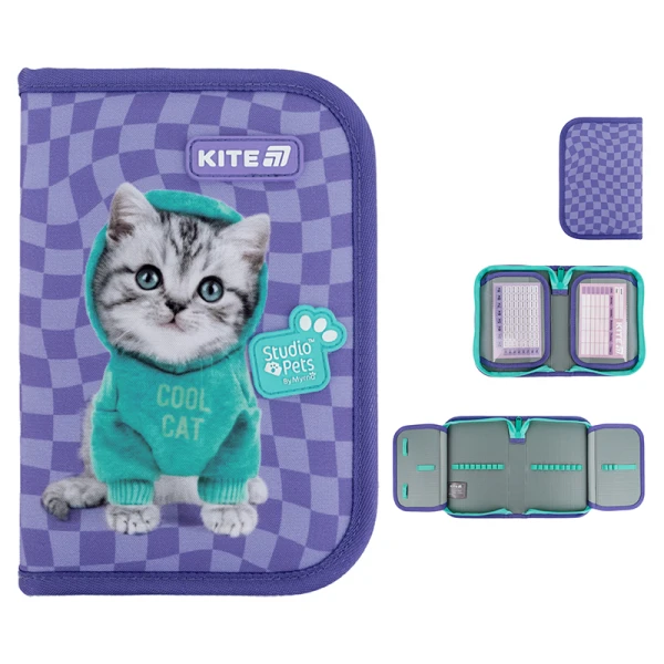 Пенал Kite 1 від., 2 відв., без наповнення SP25-622-2 Studio Pets