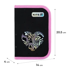 Пенал Kite 1 від., 2 відв., без наповнення K25-622-3 Love is