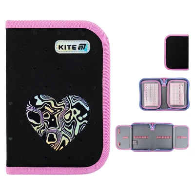 Пенал Kite 1 від., 2 відв., без наповнення K25-622-3 Love is