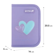 Пенал Kite 1 від., 2 відв., з наповненням K25-622H-5 Awesome