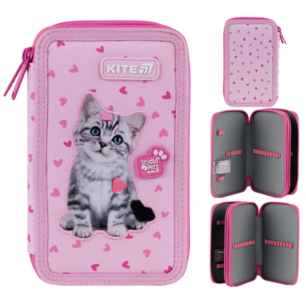 Пенал Kite 2 від., без наповнення SP25-623 Studio Pets