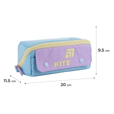Пенал мякий Kite K25-2702-4 блакитно-фіолетовий