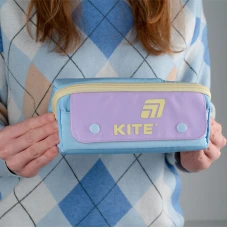 Пенал мякий Kite K25-2702-4 блакитно-фіолетовий