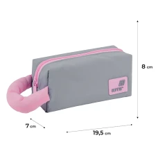 Пенал м'який Kite K25-2703-2 сіро-рожевий