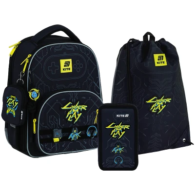 Набір рюкзак + пенал + сумка для взуття Kite SET_K25-556M-2  Cyber