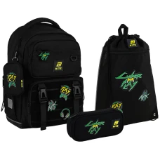 Набір рюкзак + пенал + сумка для взуття Kite SET_K25-1022M-2 CyberGame