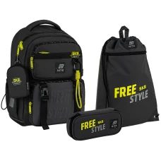 Набір рюкзак + пенал + сумка для взуття Kite SET_K25-1022M-3 Free Style