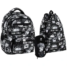 Набір рюкзак + пенал + сумка для взуття Kite SET_K25-773M-4 Anime Boy