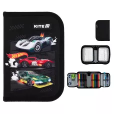 Пенал Kite 1 від., 2 відв., з наповненням HW25-622H-1 Hot Wheels