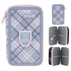 Пенал Kite 2 від., без наповнення K25-623-1 College Line Girl