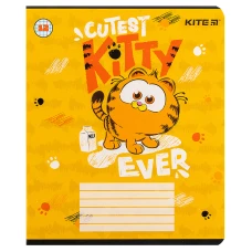 Зошит 12 арк., клітинка, гібр. лак + УФ лак, Garfield GF24-232 Kite