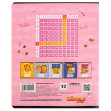 Зошит 12 арк., клітинка, гібр. лак + УФ лак, Garfield GF24-232 Kite
