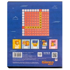 Зошит 12 арк., клітинка, гібр. лак + УФ лак, Garfield GF24-232 Kite