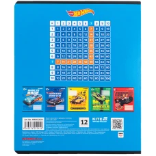 Зошит 12 арк., клітинка, гібр. лак + УФ лак, Hot Wheels HW25-232-1 Kite