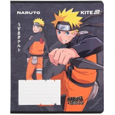 Зошит 12 арк., клітинка, гібр. лак + УФ лак, Naruto NR25-232 Kite