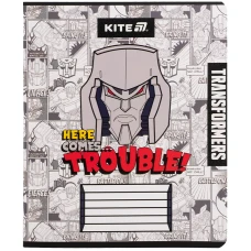 Зошит 12 арк., клітинка, гібр. лак + УФ лак, Transformers TF25-232 Kite