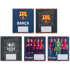 Зошит 12 арк., клітинка, софт тач + УФ лак, FC Barcelona BC25-232 Kite