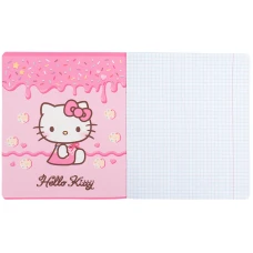 Зошит 12 арк., клітинка, софт тач + УФ лак, Hello Kitty HK25-232-2 Kite
