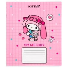 Зошит 12 арк., клітинка, софт тач + УФ лак, Kuromi HK25-232-4 Kite