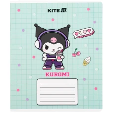 Зошит 12 арк., клітинка, софт тач + УФ лак, Kuromi HK25-232-4 Kite