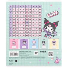 Зошит 12 арк., клітинка, софт тач + УФ лак, Kuromi HK25-232-4 Kite