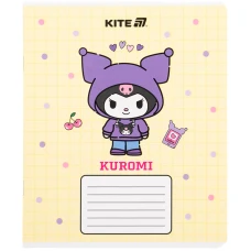 Зошит 12 арк., клітинка, софт тач + УФ лак, Kuromi HK25-232-4 Kite