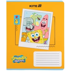 Зошит 12 арк., клітинка, софт тач + УФ лак, SpongeBob SquarePants SB25-232 Kite