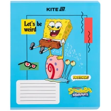 Зошит 12 арк., клітинка, софт тач + УФ лак, SpongeBob SquarePants SB25-232 Kite